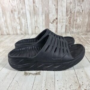 Hoka One One Ora Recovery Slide 2 Black Athletic Sandals Womens 8 1099674